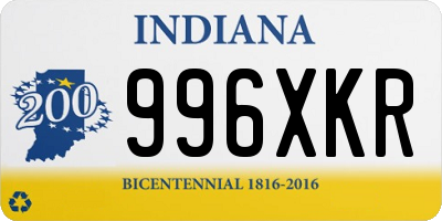 IN license plate 996XKR