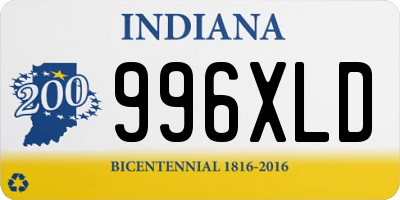 IN license plate 996XLD