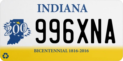 IN license plate 996XNA