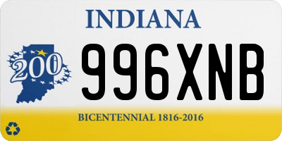 IN license plate 996XNB