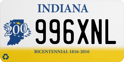 IN license plate 996XNL