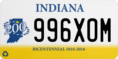 IN license plate 996XOM