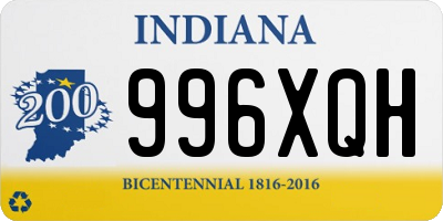 IN license plate 996XQH