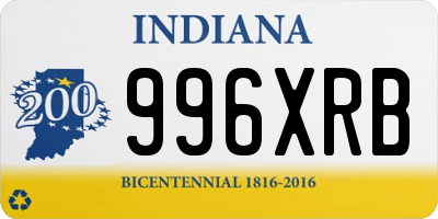 IN license plate 996XRB