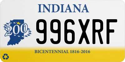 IN license plate 996XRF