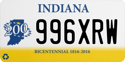 IN license plate 996XRW