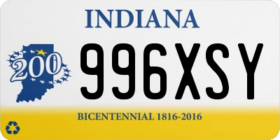 IN license plate 996XSY