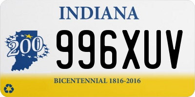 IN license plate 996XUV