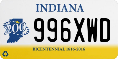 IN license plate 996XWD