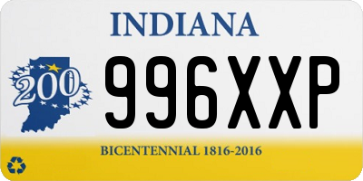 IN license plate 996XXP