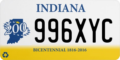 IN license plate 996XYC