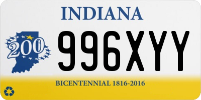 IN license plate 996XYY