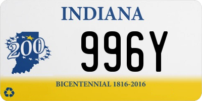 IN license plate 996Y