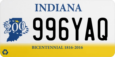 IN license plate 996YAQ