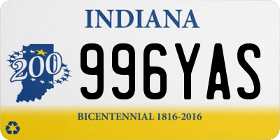 IN license plate 996YAS