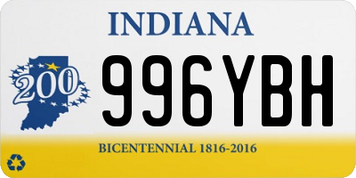 IN license plate 996YBH