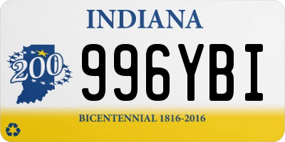 IN license plate 996YBI