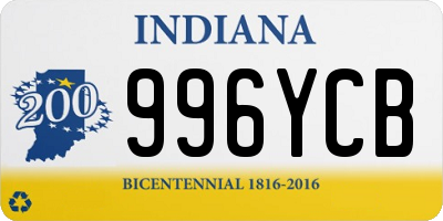 IN license plate 996YCB