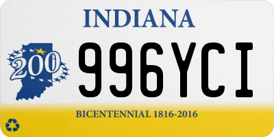 IN license plate 996YCI