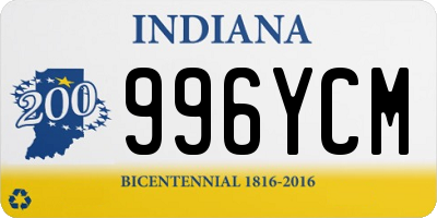 IN license plate 996YCM