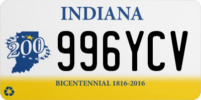 IN license plate 996YCV