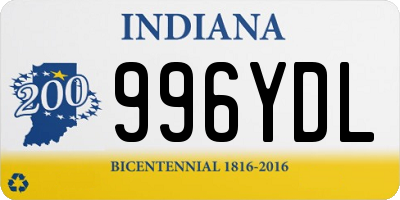 IN license plate 996YDL