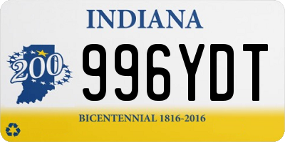 IN license plate 996YDT