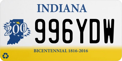 IN license plate 996YDW