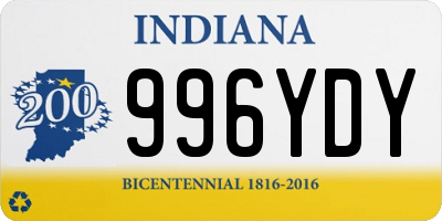 IN license plate 996YDY