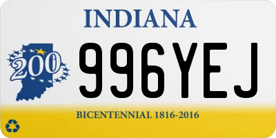 IN license plate 996YEJ