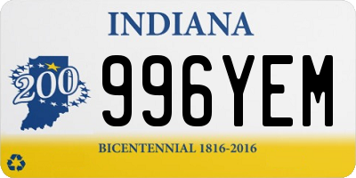 IN license plate 996YEM