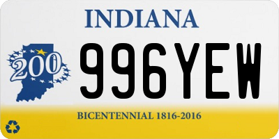 IN license plate 996YEW