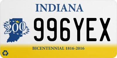 IN license plate 996YEX