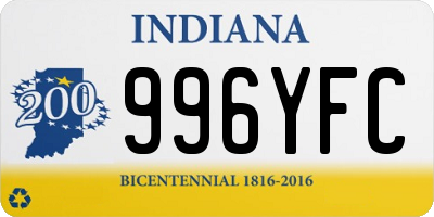 IN license plate 996YFC