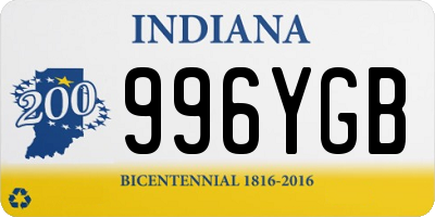 IN license plate 996YGB