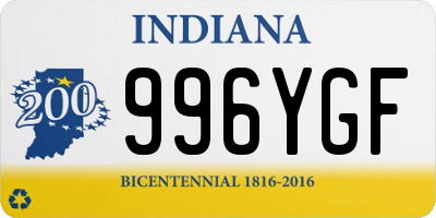 IN license plate 996YGF
