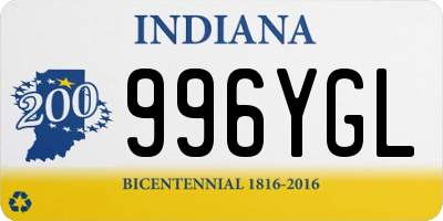 IN license plate 996YGL