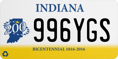 IN license plate 996YGS