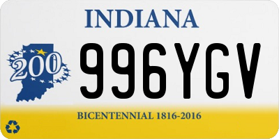 IN license plate 996YGV