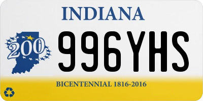 IN license plate 996YHS