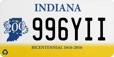 IN license plate 996YII