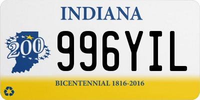 IN license plate 996YIL