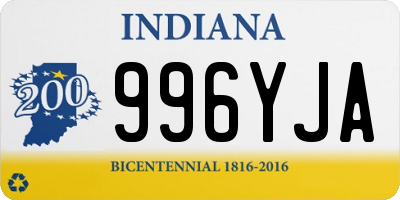 IN license plate 996YJA