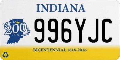 IN license plate 996YJC