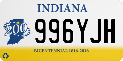 IN license plate 996YJH