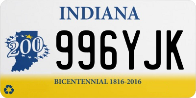 IN license plate 996YJK