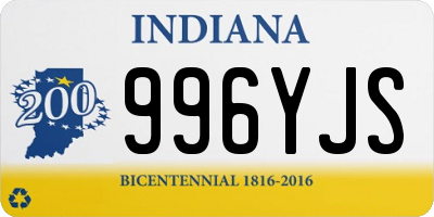 IN license plate 996YJS