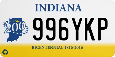 IN license plate 996YKP