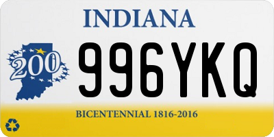 IN license plate 996YKQ