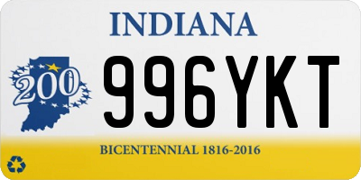 IN license plate 996YKT